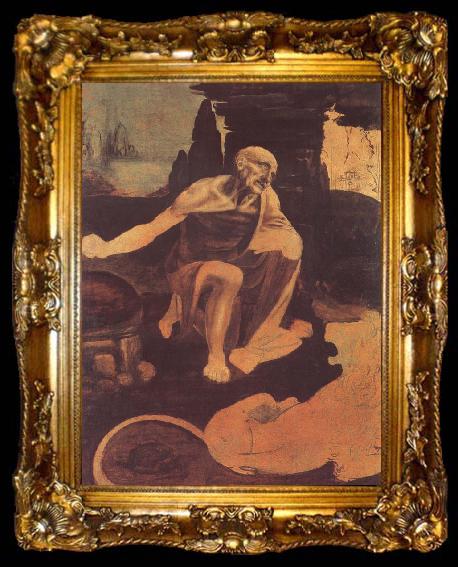 framed  LEONARDO da Vinci Hi Hieronymus, ta009-2